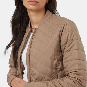 Chaqueta Bomber de Punto para Mujer, Nueva Moda 2026, Transpirable, Talla Grande, Informal, Impermeable, Relleno de Algodón, Nailon - Product Image 4