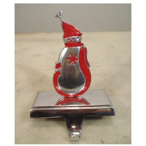 Santa Red Painted Metal <b>Stocking</b> <b>Holder</b> For Christmas Table Top Decorative - Product Image 6