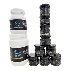 100% poudre d'extrait de Shilajit de l'Himalaya pur et biologique extrait de solvant supplément de booster d'énergie à l'acide fulvique sous forme liquide - Product Image 1