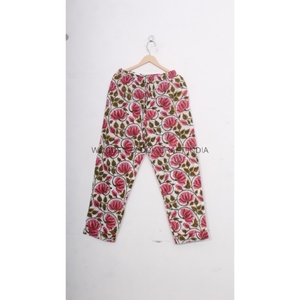 Robe de nuit élégante et douce pour l'été, tenue de soirée pour femmes, ensemble de pyjama en coton imprimé à la main de style bohème, respirant et rapide - Product Image 3