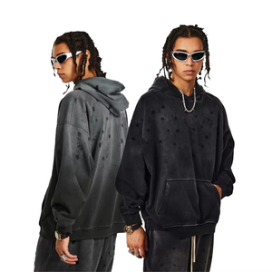 Sudadera con Capucha Extra Grande de Estilo Urbano, Personalizada, Desteñida al Sol, 100% Algodón French Terry, Gruesa, de Lujo, Lavada al Ácido, con Hombros Caídos - Product Image 4