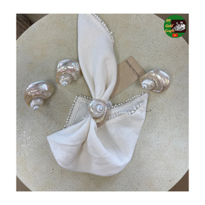 Anillos de Servilleta Hechos a Mano con Conchas Marinas, Decoración de Mesa con Conchas Naturales, Anillos de Servilleta de Concha de Cristal, Elegantes para Eventos de Boda - Product Image 6