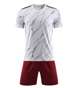 Custom Sublimated Soccer Jersey Set Men's Blue Striped Short Sleeve Moisture Wicking <b>Athletic</b> Fit All Seasons Football Uniform - Product Image 6