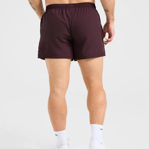 Shorts athlétiques à taille élastique à séchage rapide pour hommes de 3 pouces avec poche zippée Fitness Running Streetwear Shorts de sport pour hommes - Product Image 2