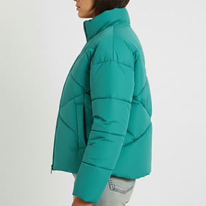 Veste matelassée à coupe décontractée de couleur unie sur mesure, nouvelle arrivée 2025, pour femmes, vêtements d'hiver tendance, veste à bulles - Product Image 6