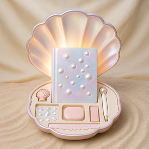 Labon ngọc trai máy tính xách tay quà tặng thiết lập với Holographic Bìa vỏ hộp Tạp Chí bút Cai Trị và đại dương theo chủ đề phụ kiện - Product Image 1