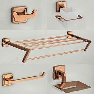 Niko 304 Grade <b>Stainless</b> <b>Steel</b> Bathroom Accessories Antique Brass Napkin Holder/Towel Hanger and Ring for Kitchen Use - Product Image 1