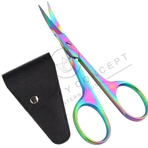 2023 Multi Functional Small Colorful Trimming Cuticle Stakel Scissors For Nails By Beauty Concept International