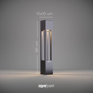 Meilleure Lampe Borne LED de Jardin en Aluminium Fonelight, Design Moderne, Éclairage Paysager Extérieur 60 cm Blanc IP65 Étanche Ra80 40000 - Product Image 5