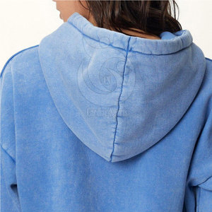 2032 nouveau Style OEM ODM décontracté Logo personnalisé impression haut court à capuche haute qualité sweats femmes haut court à capuche - Product Image 2