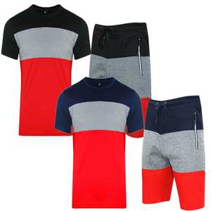 New trendy 2 Piece Jogging <b>Suit</b> set for Men <b>t</b>-<b>shirt</b> & short set custom DTF printed logo streatwear hip hop tracksuit for men's - Product Image 5