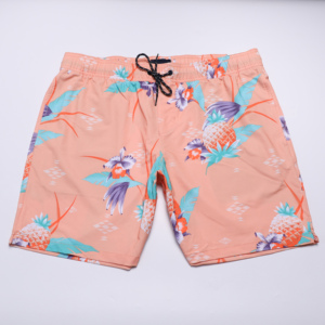 Short de bain pour homme à imprimé floral, séchage rapide, taille élastique, décontracté, avec poches - Product Image 4