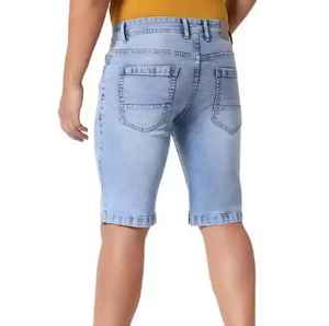 Pantalones Cortos de Mezclilla Casuales de 5 Pulgadas, 100% Algodón Transpirable de Alta Calidad con Logotipo Personalizado, Talla Grande para Hombre, Corte Recto, Tejido de Verano - Product Image 5