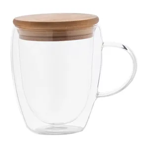 Mug en verre borosilicate personnalisé Grobina, vaisselle de haute qualité pour un merchandising haut de gamme - Product Image 1