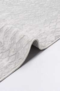 Tapis de couloir moderne en velours blanc crème style Kilim, lavable, 10 mm, géométrique, en polyester, antidérapant, Turquie, vente en gros, taille personnalisée - Product Image 5