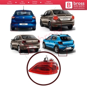 Lentille de feu arrière antibrouillard BSP989-1 265854470R Gauche pour Symbol MK3 Logan Berline Sandero Stepway MK2 Facelift - Product Image 5
