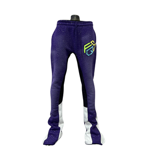 Streetwear personnalisé pour hommes, pantalons en coton, pantalons Stack Sun Faded Men Joggers Fleece Rhinestones Pantalons empilés Pantalons évasés pour hommes - Product Image 6