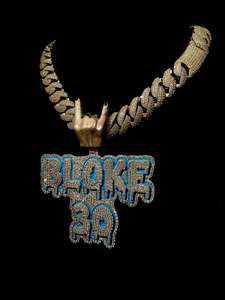 จี้ชื่อตัวอักษรเพชรโมอิส925สเตอริ่งสำหรับผู้ชายจี้ชื่อฮิปฮอปและเสน่ห์แบบกำหนดเอง - Product Image 2