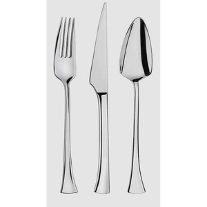 Cuillère fourchette couteau personnalisé en acier inoxydable poli miroir plaqué cuivre ensemble de couverts avec manche martelé complet pour le dîner - Product Image 5