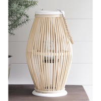 Lanternes porte-bougies en bambou, rotin ou bois, fabriquées à la main, style vintage, écologiques, personnalisables, pour la décoration intérieure, fabriquées au Vietnam.