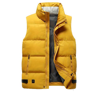 Custom High Quality Down Vest Sleeveless Vest Padded <b>Waistcoat</b> with Pocket <b>Quilted</b> Down Vest for Men - Product Image 1