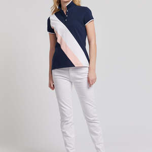 Polos personalizados para mujer, camiseta Polo deportiva sostenible para mujer, camiseta Polo de poliéster de algodón con bordado sublimado impreso - Product Image 5