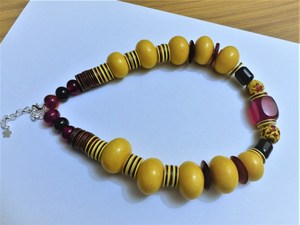 El mejor collar de joyería de resina Vintage, joyería de cuentas de madera y resina, cadena de mujer, Collar personalizado, la mejor venta de artesanía creciente - Product Image 4