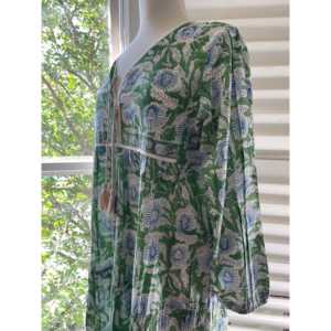 Vestido Maxi Verde Vintage - Elegante con Cintura Imperio, Talla Única (XS-6XL) para Ocio, Club, Día y Fiesta, Primavera y Otoño - Product Image 1