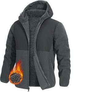 Alta calidad transpirable al por mayor logotipo personalizado moda invierno cálido chaqueta polar para hombre - Product Image 1