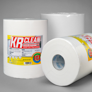 Krclean ผ้าเช็ดอาหารสีขาวแบบนำกลับมาใช้ซ้ำได้ขนาด320 30x30ซม. เป็นมิตรกับสิ่งแวดล้อมและออกแบบมาสำหรับพื้นที่เตรียมอาหาร - Product Image 4