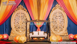 Elegante Brazalete Ceremonia Escenario Decoración Props Royal Banquet Hall Mehndi Escenario Decoración Configuración Diseñador Boda Mehndi Set Noruega Reino Unido - Product Image 2