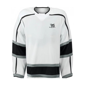 Jersey de Hockey sobre Hielo con Cuello Redondo, Transpirable, Manga Larga, Ropa Deportiva de Entrenamiento en Equipo, Tejido Ligero - Product Image 1