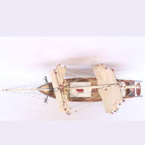 Gia Nhien Modèle de bateau en bois sur mesure TRE KRONOR STOCKHOLM haute qualité sculpté bois métal bateau artisanat - Product Image 6