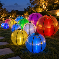 Boule miroir gonflable géante avec lumières LED, sphère gonflable réfléchissante personnalisée pour la décoration de mariage, de fête ou d'événement
