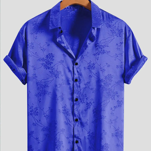 เสื้อเชิ้ตผู้ชายแขนสั้นพิมพ์ลาย3D ลำลองแบบกำหนดเองเสื้อเชิ้ตผ้าฝ้าย100% - Product Image 2