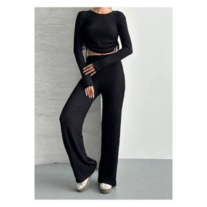 Set di paillettes da donna con parti superiori e inferiori in cravatta in vita - Product Image 3