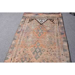 Vintage turco Kilim 250X1090 pies marrón Beige área alfombra tejido plano Patchwork diseño tradicional comedor respetuoso con el medio ambiente - Product Image 3