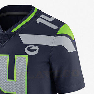 Nouvelle arrivée Maillot de football américain unisexe 100% polyester Maillot de sport respirant avec grande taille pour adultes et jeunes Prix bon marché - Product Image 4