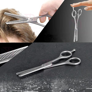 JIMED SURGICAL Custom Stainless Steel <b>Sand</b> Finish Thinning Scissors Adjustable Finger Rest 32 Teeth Right-Handed Professional - Product Image 3