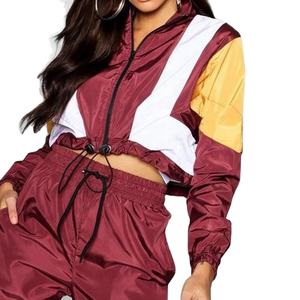 Veste coupe-vent en nylon pour femme, couleur personnalisée, haut court, imperméable, respirante, coupe-vent, grande taille, 2026 - Product Image 2