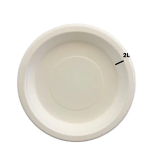 จานแบบใช้แล้วทิ้งคุณภาพระดับพรีเมี่ยมทำจากชานอ้อย100% แผ่นปลอดภัยสำหรับไมโครเวฟในขนาดต่างๆรูปทรงกลมและสี่เหลี่ยม - Product Image 1