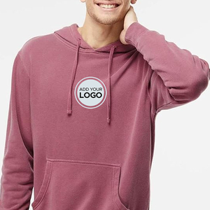 Sudadera con capucha personalizada 80/20 mezcla de algodón/poliéster bordada y teñida Lisa temporada Invierno Sudadera con capucha impresa digital - Product Image 3