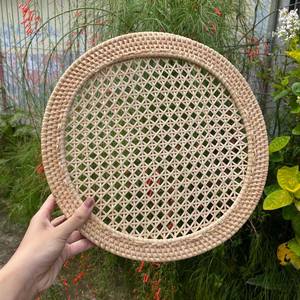 Bandeja de ratán Bladdery con color natural - Product Image 2