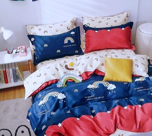 Juego de sábanas de tela estampada elegante tamaño Queen, 3 uds., Colección Kidzee, 2 fundas de almohada, cómodo uso diario para Hotel - Product Image 3