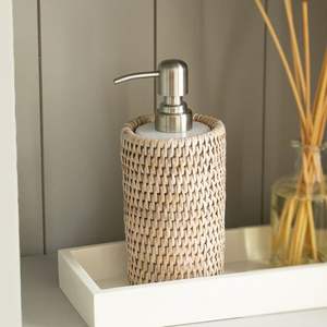 Handmade Rattan Bathroom Bottle <b>Cover</b> Natural Woven <b>Soap</b> Shampoo Holder - Product Image 3