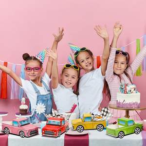 Plateau de boîte à nourriture pour enfants camions avec collation et papier ciré garnitures de <span class=keywords><strong>table</strong></span> centre de <span class=keywords><strong>table</strong></span> pour garçons filles voiture fête faveurs décorations - Product Image 6