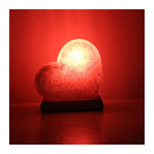 Hand-Carved Heart Shape Salt Lamp From Pakistan Natural Crafts for Home Decor - Product Image 4