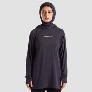 Aura Shield <b>Top</b> (Plum) Modest Sportswear with Elegant Plum Color Shield Design - Product Image 2