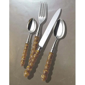 Couverts en acier inoxydable, cadeau d'affaires de mariage, couteau, fourchette, cuillère, ensemble de couverts avec manche en résine à vendre - Product Image 1