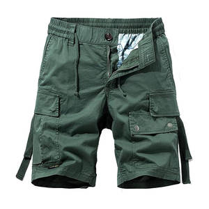 Marque privée personnalisée athlétique décontracté hommes demi-pantalon Offre Spéciale écologique solide grande poche entraînement Gym Cargo Shorts - Product Image 1